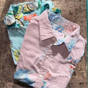 2 Pack Vintage AE & SpongeBob Button Down